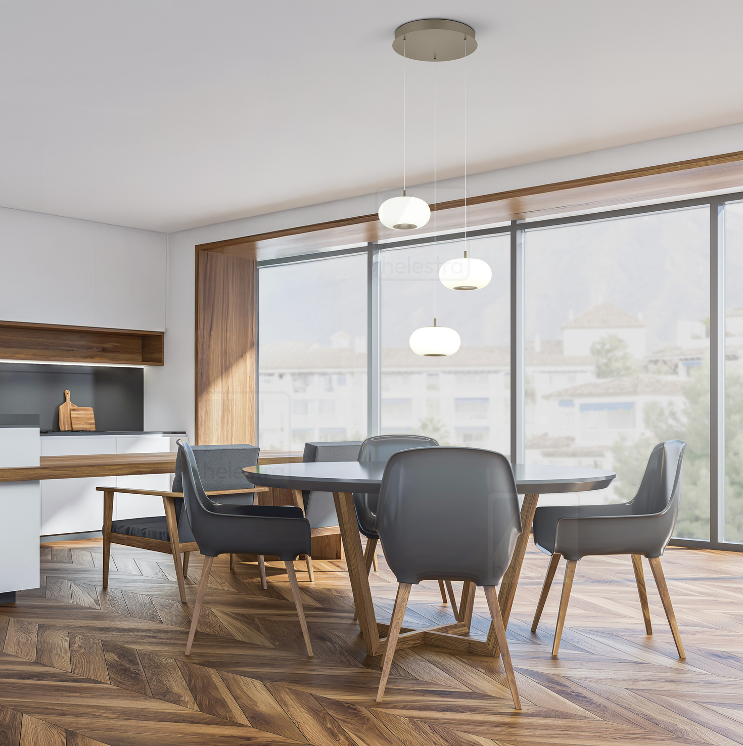 Helestra SAPO  pendant luminaire aluminium coffee