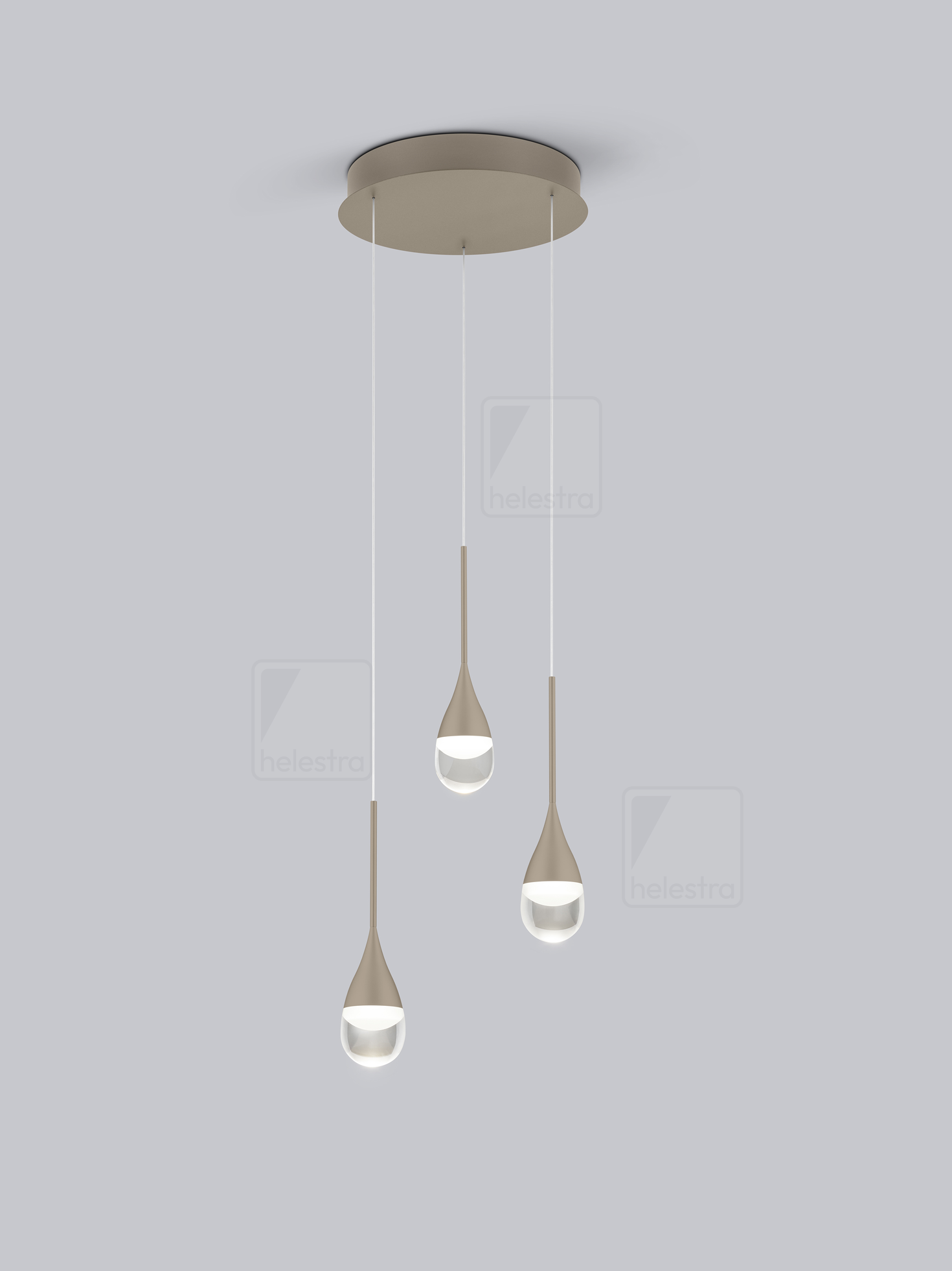 Helestra DEEP  pendant luminaire aluminium coffee