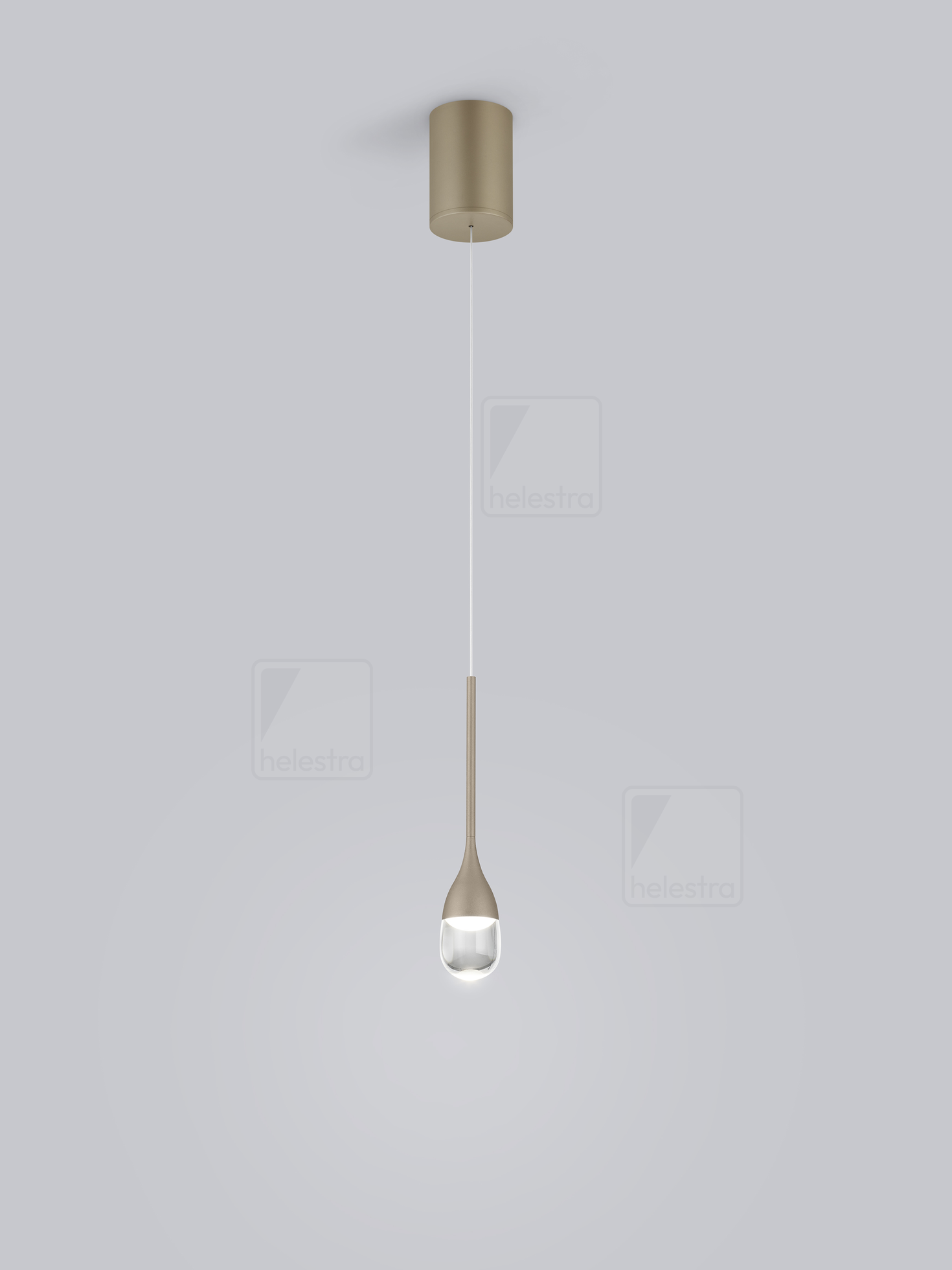 Helestra ENDO  suspension lumineuse aluminium Café 