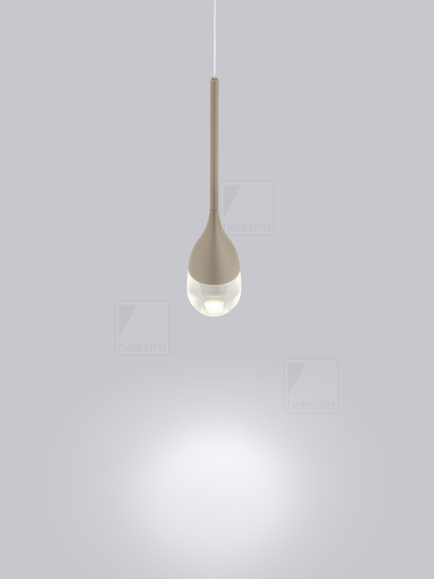 Helestra ENDO  suspension lumineuse aluminium Café 