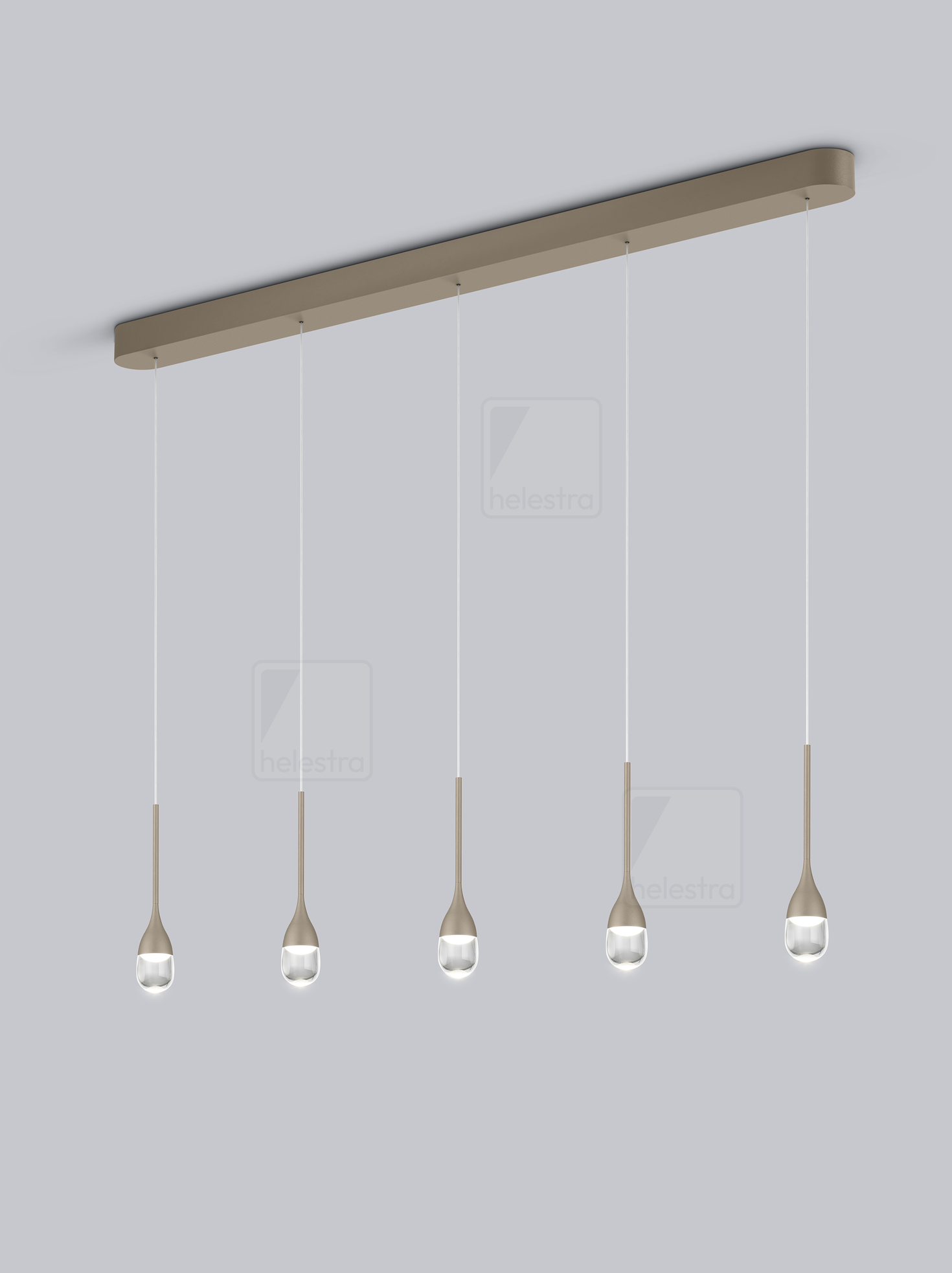 Helestra ENDO  suspension lumineuse aluminium Café 