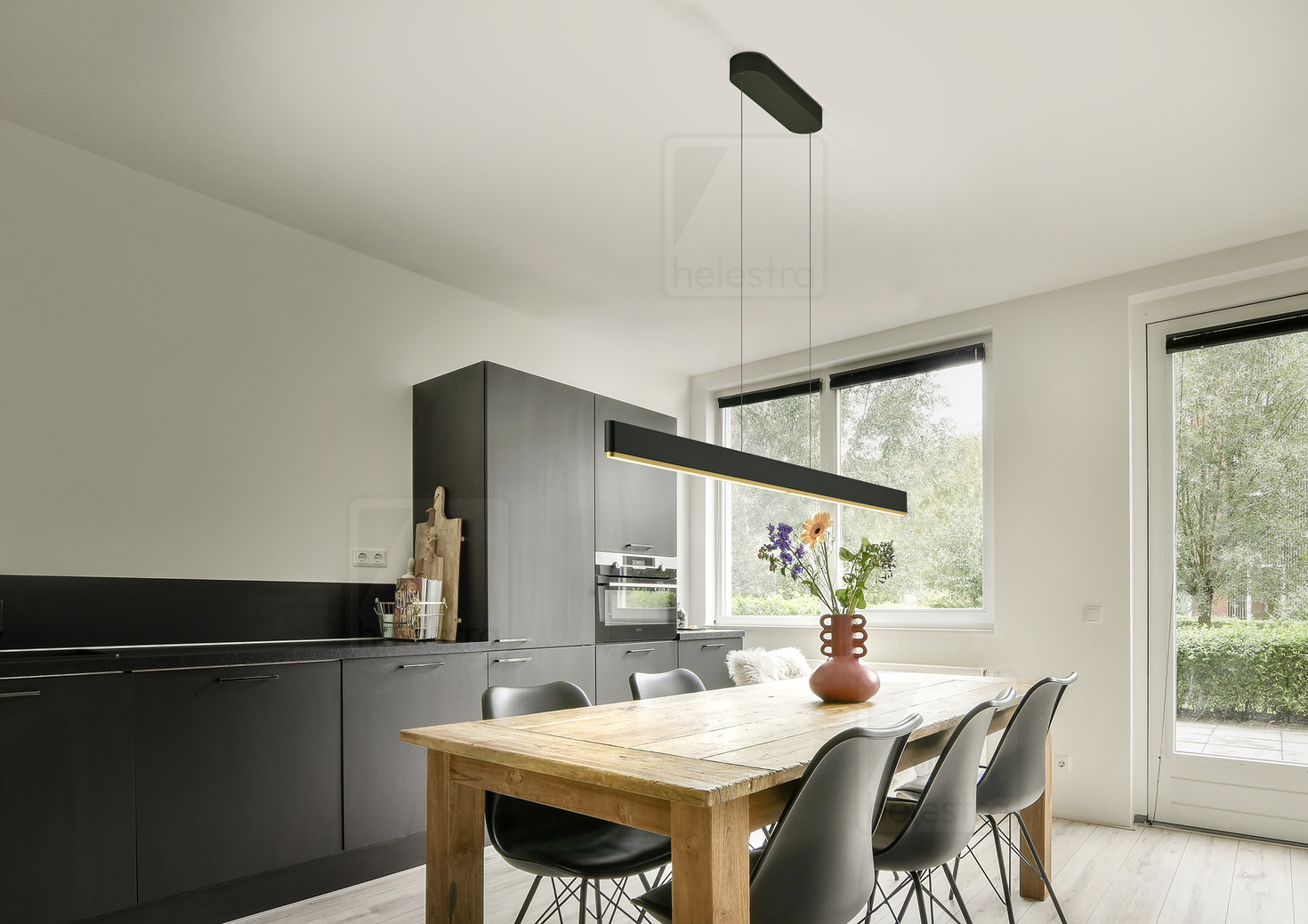 Helestra NIN  pendant luminaire aluminium black -gold