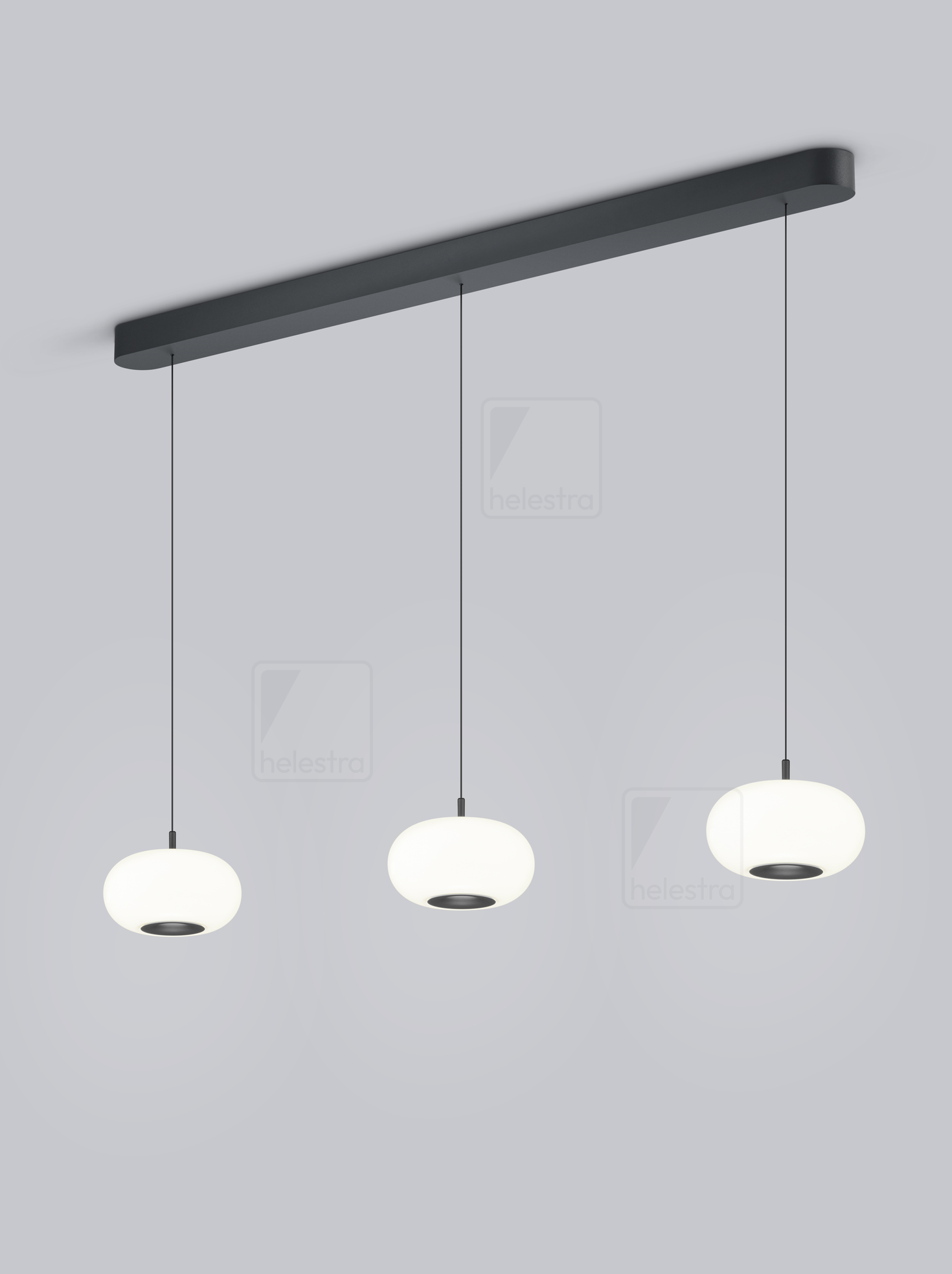 Helestra SAPO  pendant luminaire aluminium mat black