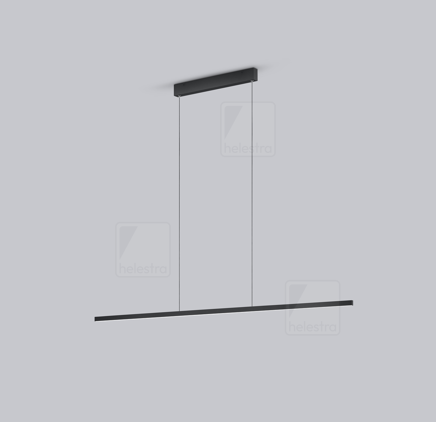 Helestra LOOPY-evo  pendant luminaire aluminium mat black