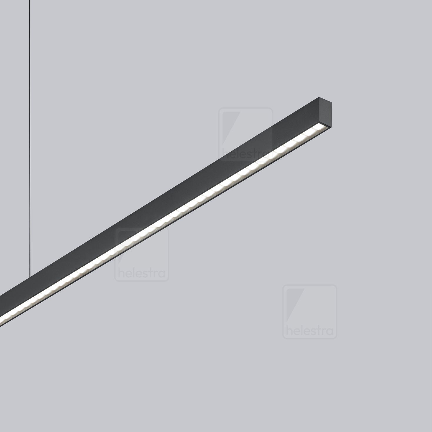 Helestra LOOPY-evo  pendant luminaire aluminium mat black