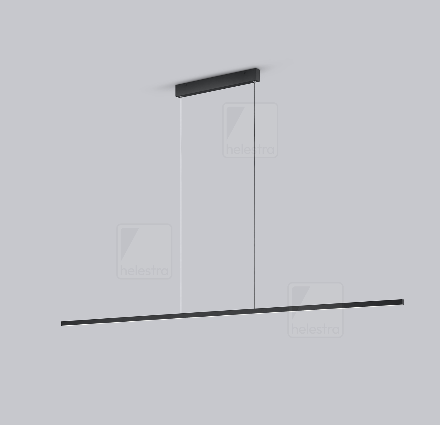 Helestra LOOPY-evo  pendant luminaire aluminium mat black