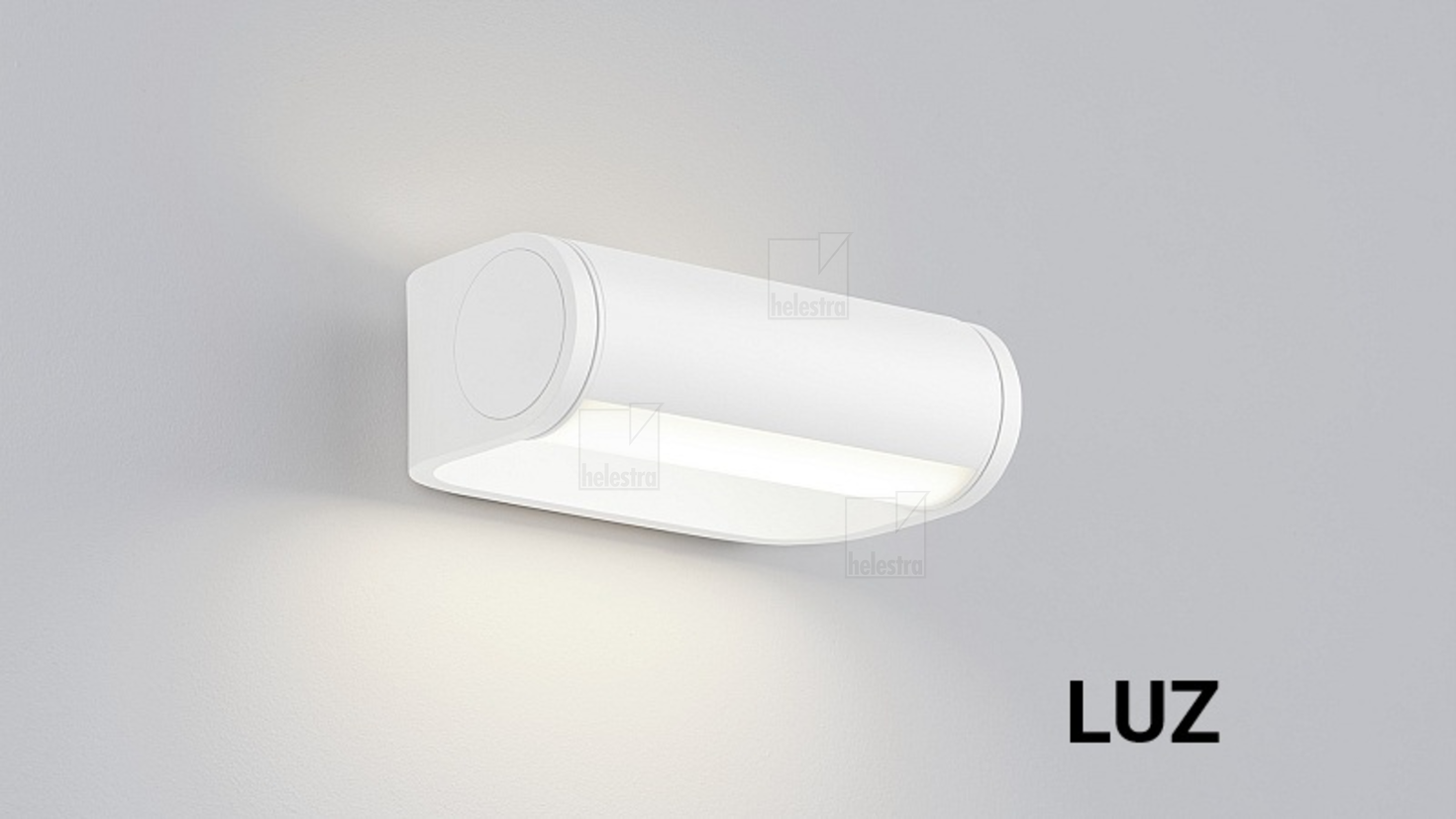 Helestra LUZ  applique aluminium blanc mat