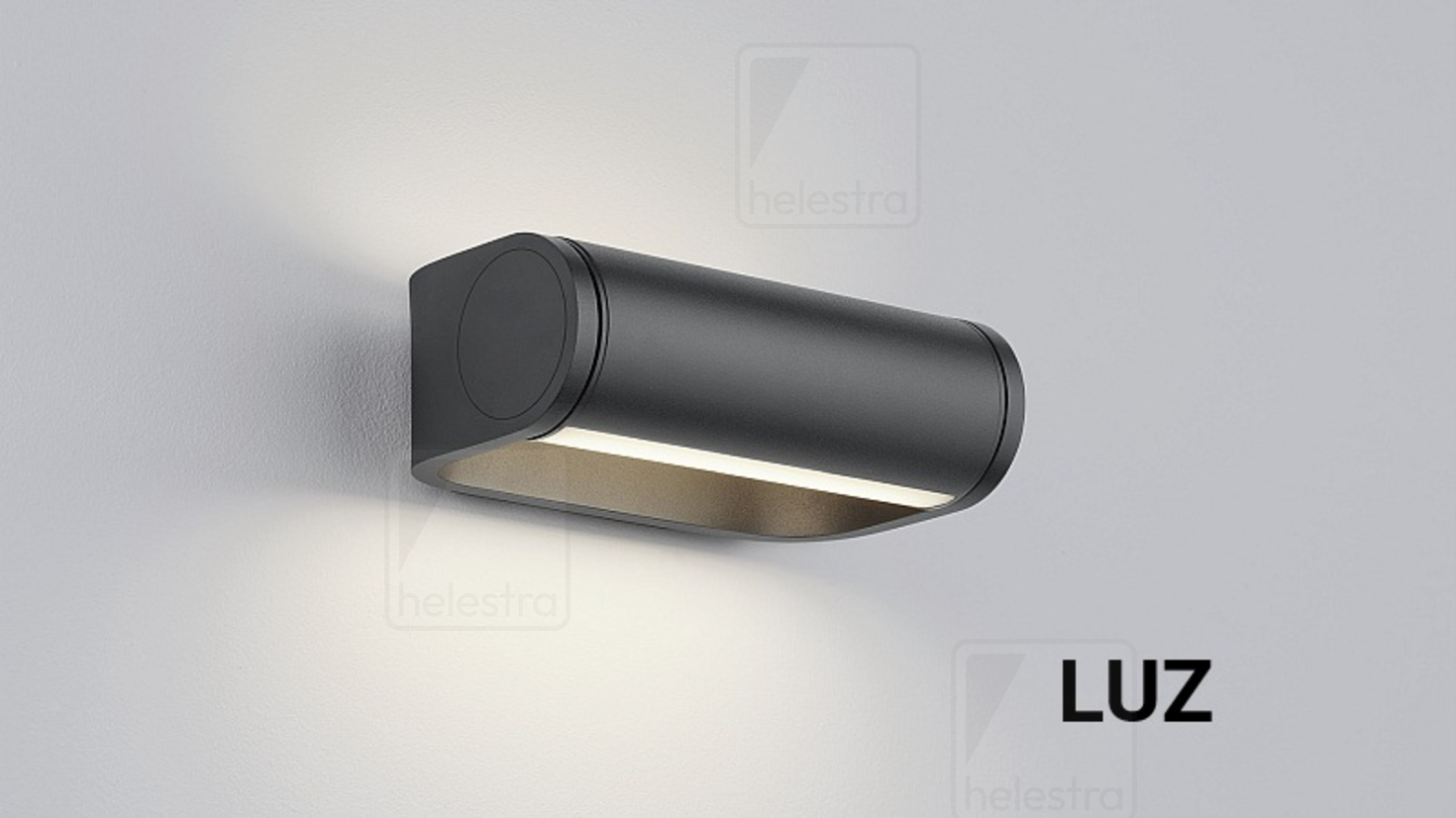 Helestra LUZ  lampada a parete alluminio nero opaco