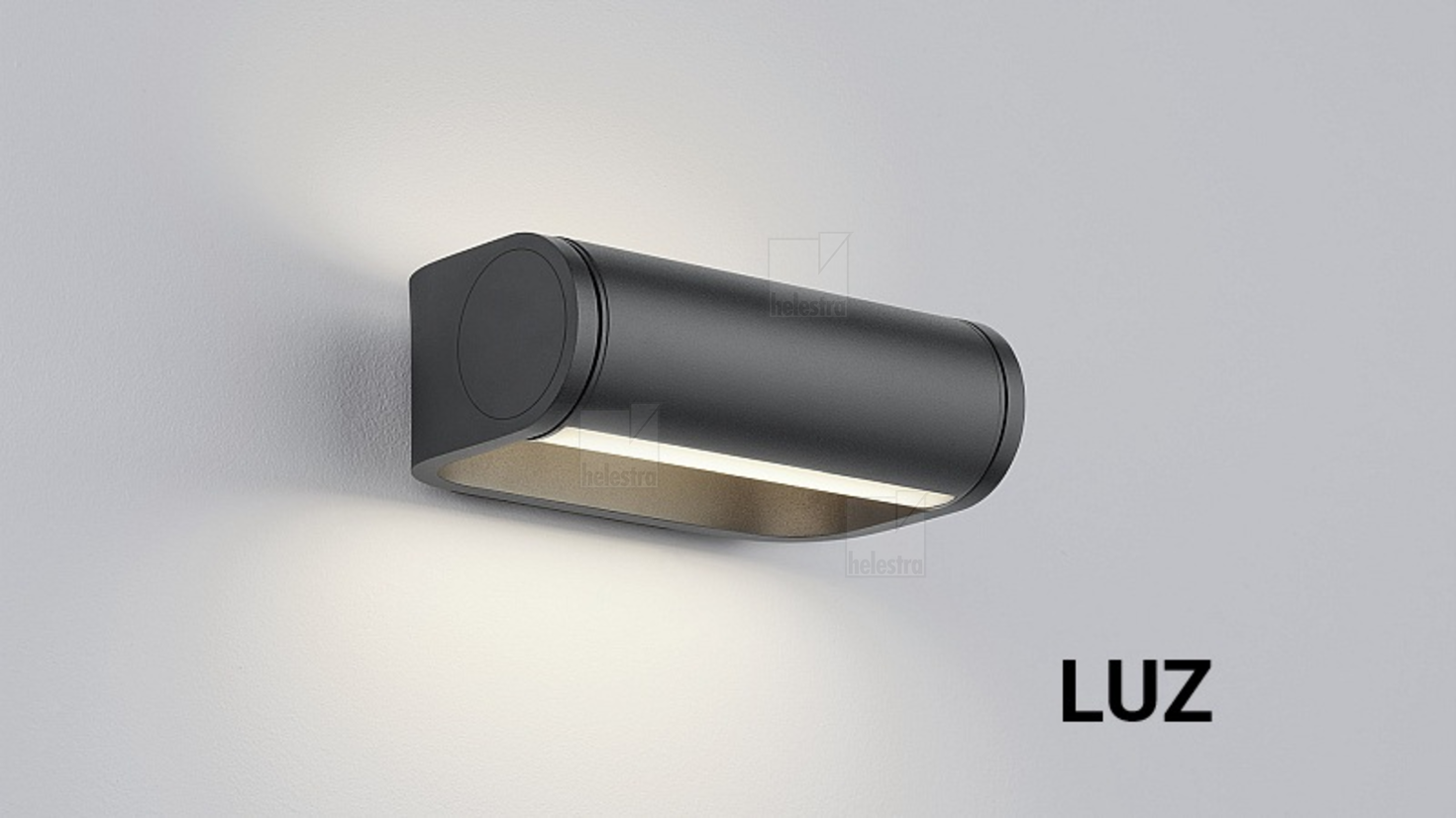 Helestra LUZ  applique aluminium noir mat