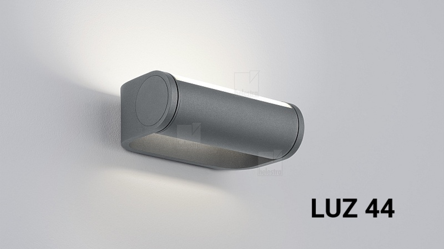 Helestra LUZ44  lampada a parete alluminio grafite