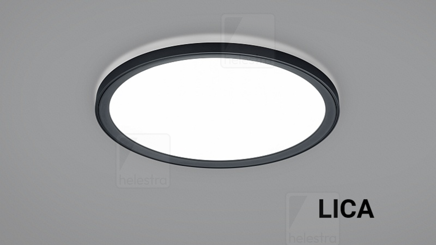 Helestra LICA  Plafonnier aluminium noir mat