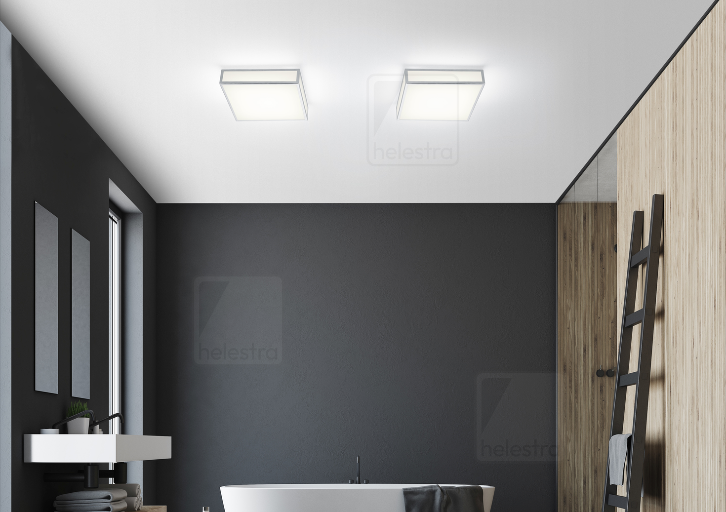 Helestra ZELO  lampada soffitto acciaio cromato